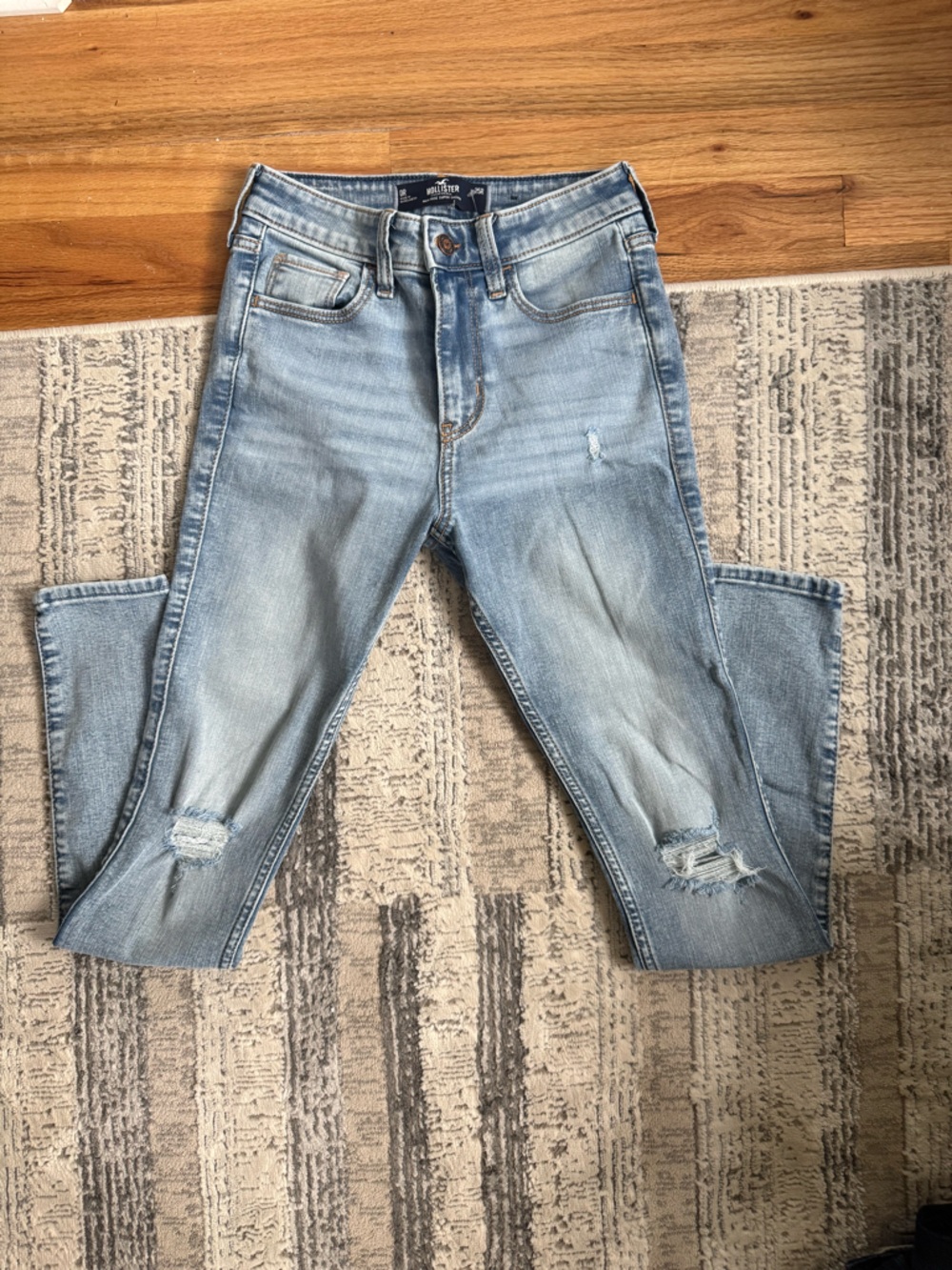 Light Wash Distressed Skinny Jeans